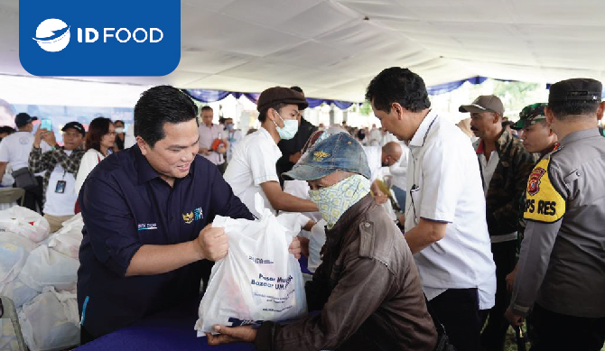 ID FOOD Komitmen Pemerataan Pangan melalui Pasar Murah BUMN di Purwakarta