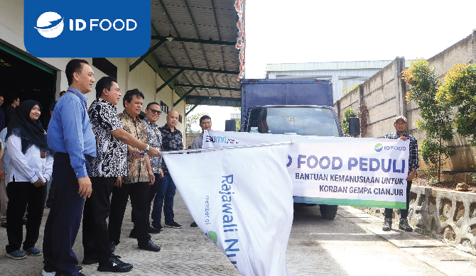 BUMN ID FOOD Group Gotong Royong Bantu Korban Gempa Cianjur